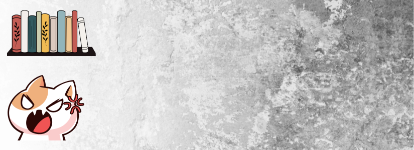 Sind Bücher langweilig geworden, schreiende Katze unter Bücherregal